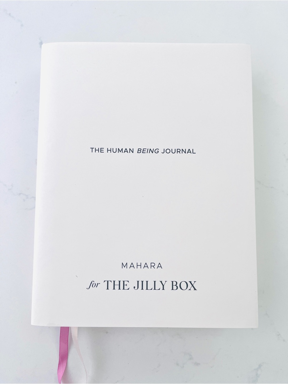The Human Being Journal by Mahara for The Jilly Box - White with Pink Ribbons
